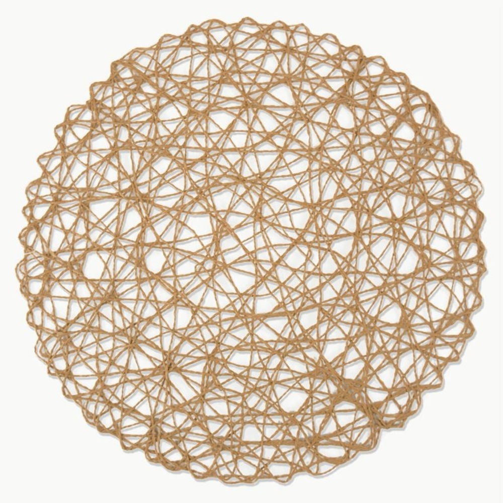 Round Woven Tan Placemat